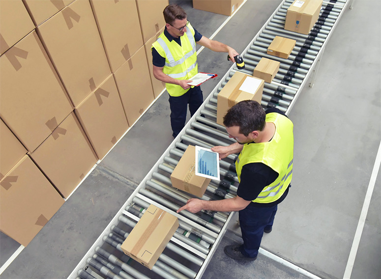 Retail Fulfillment workers verifying order shipments